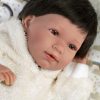 L08a Llorens levensechte babypop soft body met haar geluid kleding en speen 42 cm - Afbeelding 2