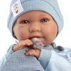 L10c Llorens levensechte babypop soft body met geluid blauwe kleding speen 42 cm - Afbeelding 2