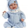 L09e Llorens levensechte babypop soft body met kleding en speen 42 cm - met geluid