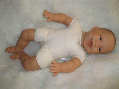AD3f Levensechte Babypop soft body Naomi blauwe ogen in Kerst kleding 53 cm Laatste ! - Afbeelding 13