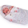AJ03a Antonio Juan levensechte babypop meisje fullbody glimlachend met kleding slaapzak en speen 43 cm - Afbeelding 3