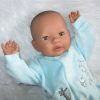 AD7d Levensechte Babypop soft body Lisa met slaapogen kleding en speen 52 cm - Afbeelding 4