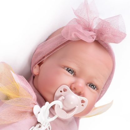 AJ10b Antonio Juan Mijn eerste reborn baby grote babypop met kleding hoofdband speen 52 cm - Afbeelding 9