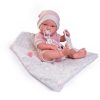 AJ03a Antonio Juan levensechte babypop meisje fullbody glimlachend met kleding slaapzak en speen 43 cm - Afbeelding 4