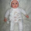 P12 Grote Babypop soft body blank 60 cm met velours kleding en speen - Afbeelding 18