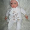 P12 Grote Babypop soft body blank 60 cm met velours kleding en speen - Afbeelding 4