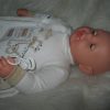 P12 Grote Babypop soft body blank 60 cm met velours kleding en speen - Afbeelding 17