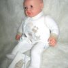 P12 Grote Babypop soft body blank 60 cm met velours kleding en speen - Afbeelding 14