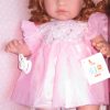 AS11 Asi soft body pop Nori met rood haar tule jurk en speen 46 cm - Afbeelding 20