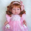 AS11 Asi soft body pop Nori met rood haar tule jurk en speen 46 cm - Afbeelding 8