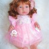 AS11 Asi soft body pop Nori met rood haar tule jurk en speen 46 cm - Afbeelding 13