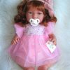 AS11 Asi soft body pop Nori met rood haar tule jurk en speen 46 cm - Afbeelding 10