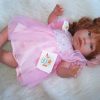 AS11 Asi soft body pop Nori met rood haar tule jurk en speen 46 cm - Afbeelding 16