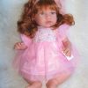 AS11 Asi soft body pop Nori met rood haar tule jurk en speen 46 cm - Afbeelding 6