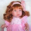 AS11 Asi soft body pop Nori met rood haar tule jurk en speen 46 cm - Afbeelding 14
