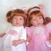 AS11 Asi soft body pop Nori met rood haar tule jurk en speen 46 cm - Afbeelding 21