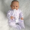 AD7CO Levensechte Babypoppen set van 2 poppen Lara en Leonie in kleding en speen 52 cm - Afbeelding 10