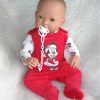 AD7b Levensechte Babypop soft body Lisa met slaapogen Kerstkleding speen 52 cm - Afbeelding 7