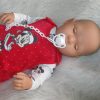 AD7b Levensechte Babypop soft body Lisa met slaapogen Kerstkleding speen 52 cm - Afbeelding 20