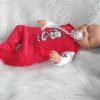 AD7b Levensechte Babypop soft body Lisa met slaapogen Kerstkleding speen 52 cm - Afbeelding 30
