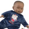L19e Llorens babypop softbody baby pop donker 42 cm zonder geluid 42 cm - Afbeelding 2