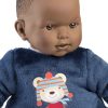 L19e Llorens babypop softbody baby pop donker 42 cm zonder geluid 42 cm - Afbeelding 8