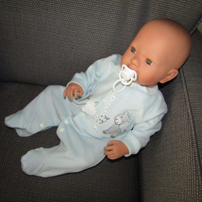 AD7e Levensechte Babypop soft body Lisa met slaapogen kleding en speen 52 cm - Afbeelding 20