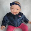AD3v Levensechte Babypop soft body Naomi blauwe ogen in kleding 53 cm - Afbeelding 22