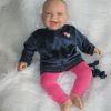 AD3v Levensechte Babypop soft body Naomi blauwe ogen in kleding 53 cm - Afbeelding 11