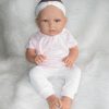ADK0d Levensechte Babypop Newborn Meisje full body blank 52 cm pastel kleding inclusief speen - Afbeelding 2