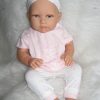 ADK0d Levensechte Babypop Newborn Meisje full body blank 52 cm pastel kleding inclusief speen - Afbeelding 10