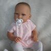 ADK0d Levensechte Babypop Newborn Meisje full body blank 52 cm pastel kleding inclusief speen - Afbeelding 14