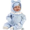 L09f Llorens levensechte babypop soft body blauwe ogen kleding en speen 42 cm - zonder geluid
