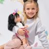 L23b Llorens pop soft body pop met zwart haar groene ogen 40 cm - Afbeelding 7