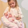 L00c Llorens levensechte babypop meisje fullbody met kleding en ligkussen 40 cm