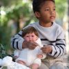 L08a Llorens levensechte babypop soft body met haar geluid kleding en speen 42 cm - Afbeelding 22