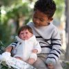 L08a Llorens levensechte babypop soft body met haar geluid kleding en speen 42 cm - Afbeelding 13