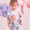 L15h Llorens levensecht babypopje soft body baby Bo slapend met kleding 31 cm