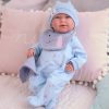 L10c Llorens levensechte babypop soft body met geluid blauwe kleding speen 42 cm - Afbeelding 15
