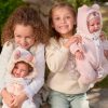 L09c Llorens levensechte babypop soft body met kleding en speen 42 cm - met geluid - Afbeelding 11