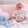 L12c Llorens levensechte babypop softbody baby pop met geluid met kleding speen 44 cm - Afbeelding 10