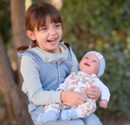 L12c Llorens levensechte babypop softbody baby pop met geluid met kleding speen 44 cm - Afbeelding 24