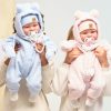 AANBIEDING : Llorens babypoppen set van 2 poppen in kleding speen 42 cm - Zonder geluid