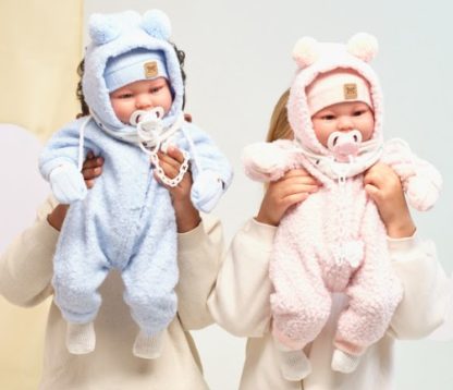 AANBIEDING : Llorens babypoppen set van 2 poppen in kleding en speen 42 cm - met geluid - Afbeelding 12