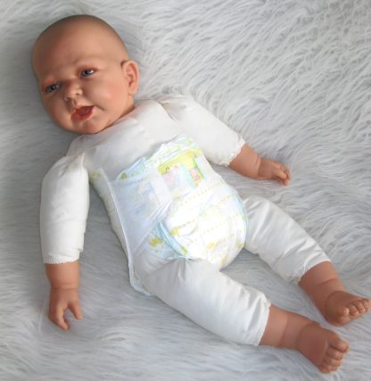 AD6 Levensechte Babypop soft body flexibele pop zonder kleding 53 cm - Afbeelding 27