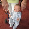 AD7j Levensechte Babypop soft body met slaapogen grijze kleding en speen 52 cm - Afbeelding 20