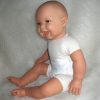 AD3e Levensechte Babypop soft body pop bruine ogen 53 cm met speen - Limited Edition - Afbeelding 3