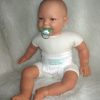 AD3e Levensechte Babypop soft body pop bruine ogen 53 cm met speen - Limited Edition - Afbeelding 5