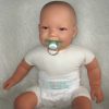 AD3e Levensechte Babypop soft body pop bruine ogen 53 cm met speen - Limited Edition