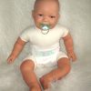 AD3e Levensechte Babypop soft body pop bruine ogen 53 cm met speen - Limited Edition - Afbeelding 9